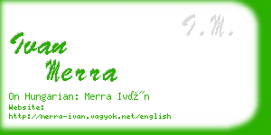 ivan merra business card